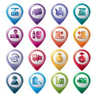 Logistics and Transport Pointer Icons N2