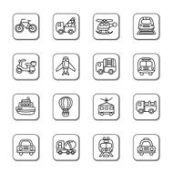 Transportation Doodle Icons N2