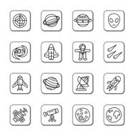 Space Element Doodle Icons N2