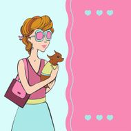 fashion woman with dog