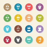 Swimwear Icons - Color Circle Series