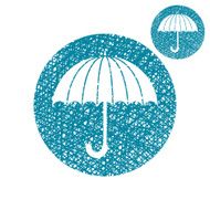 Umbrella vector simple single color icon isolated on white N2