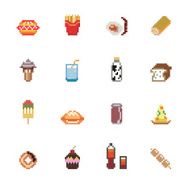 Food and Drinks Pixel Icons N2