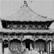 abstract gray mosaic check Chinese palace pattern background