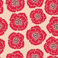 Seamless floral pattern with blooming poppies N4