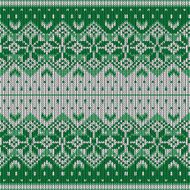 Knitting pattern with a snowflakes N6