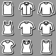 Set of t-shirts icon vector N15