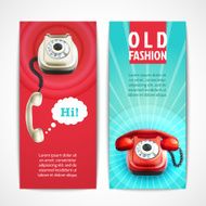 Old telephone banners vertical