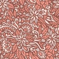 Autumn flowers Seamless decorative pattern