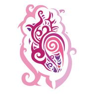 Decorative heart Ethnic pattern