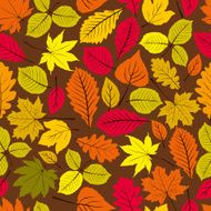 Beautiful leaves seamless pattern vector natural background N2
