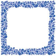 Blue natural decorative framing with leaves best for greetings