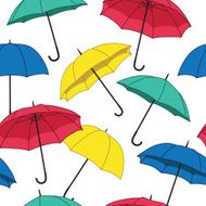 Vector Seamless Pattern with Umbrellas N5