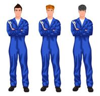 Auto mechanic worker set N2