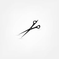 hair salon with scissors and comb N3