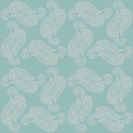 Lace seamless pattern on blue background