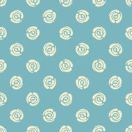 Seamless pattern with polka dots (abstract roses)