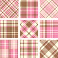 Set of seamless tartan patterns N9