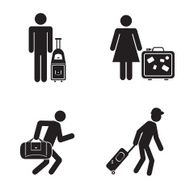 People traveling illustration