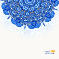 Retro Vintage greeting card Blue background