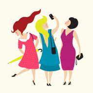 Three Young Women Friends Club