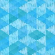 Blue retro textile triangles seamless pattern