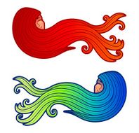Flowing Hair Graphic