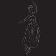 Silhouette of dancer N37