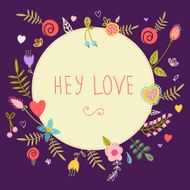 Beautiful greeting card &quot;Hey love&quot; N2