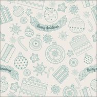 Pattern With Christmas Balls and Gifts N3