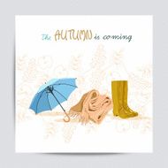 Autumn doodles card N2