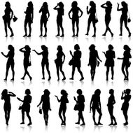 Black silhouettes mans and womans N9