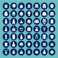 set with collection of famaly&#039;s clothing - Illustration