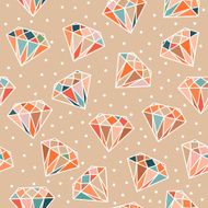 Seamless Pattern with Diamonds N15