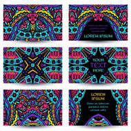Festive Ornamental Card Vector set