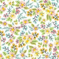 Pattern with floral bouquets N2