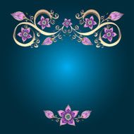 Decorative floral background with flowers N13