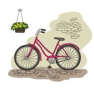 Vintage bicycle Vector illustration