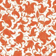 seamless pattern with red paisley