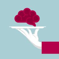 Hand holding a tray Brain in the tray N2