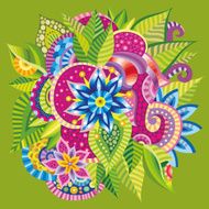 Vector abstract flat floral bouquet