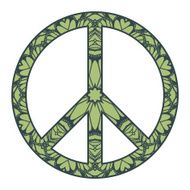 International peace symbol isolated on white N5