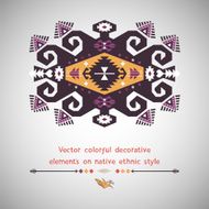 Ð¡olorful decorative element on native ethnic style