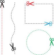 Scissors with lines N2