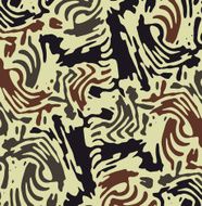 Abstract Camouflage square zebra pattern Multicolored Brown Sand Black ambiance