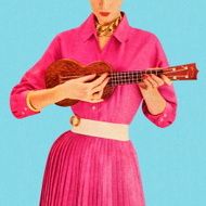 Woman Playing Ukulele N2
