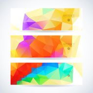 Abstract vector mosaic banners N102