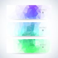 Abstract vector mosaic banners N103