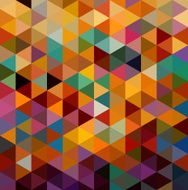 Fall season triangle abstract seamless pattern background illustration N2