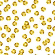 Golden sequins seamless pattern - white background